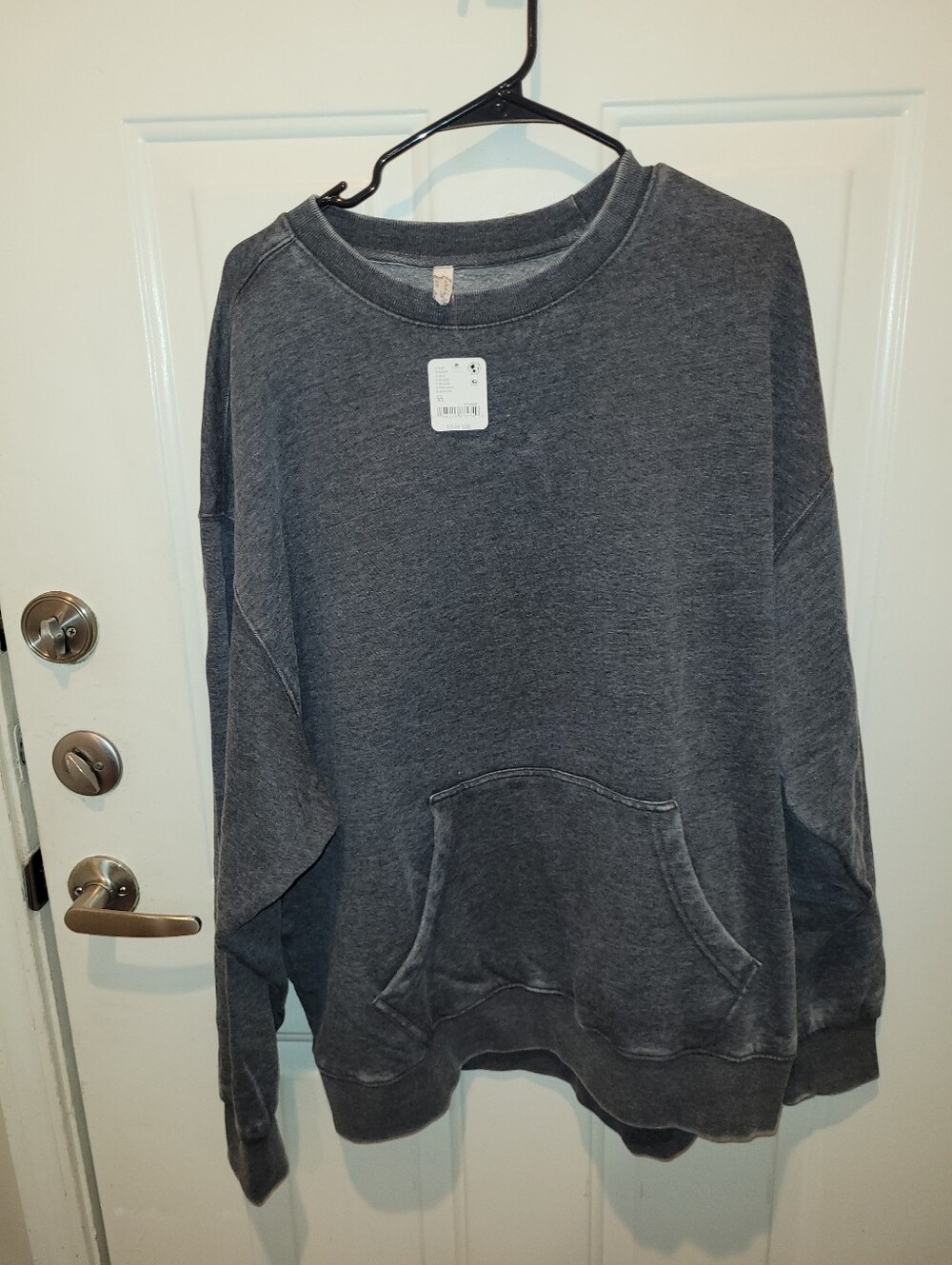 NWT Free People Black Washed Pullover Sweatshirt and Joggers.